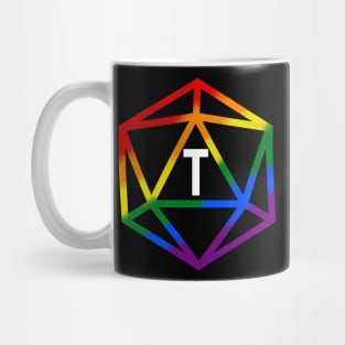 Trans Pride Rainbow Dice Mug